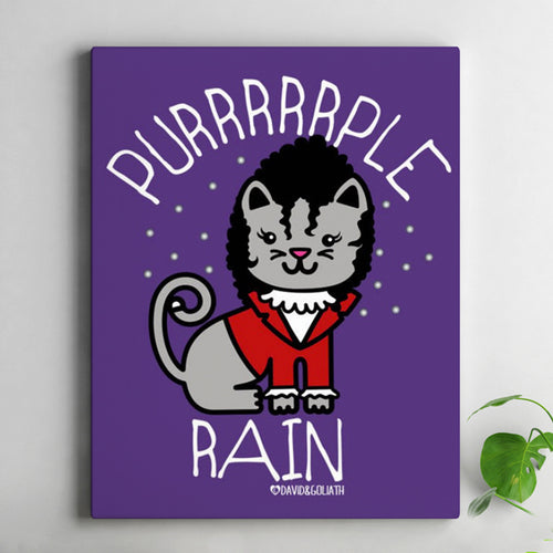 David & Goliath Purrrrrple Rain Canvas
