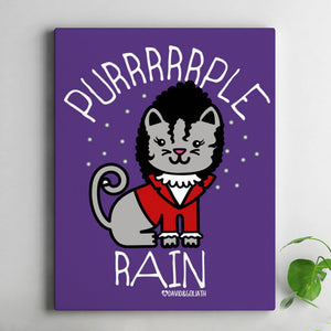 David & Goliath Purrrrrple Rain Canvas