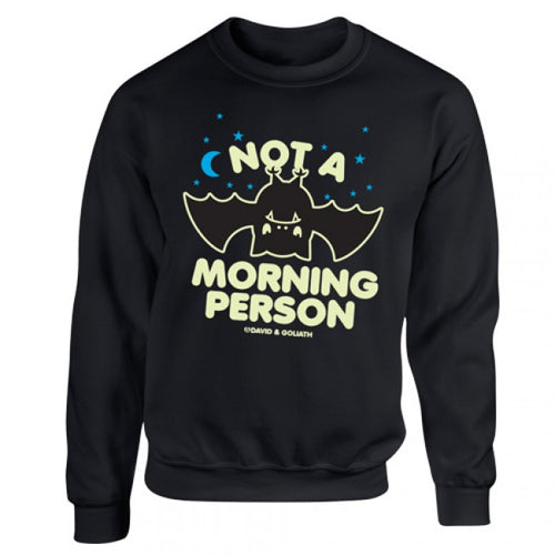 David and Goliath Unisex Sweatshirt - Morning Person - Black
