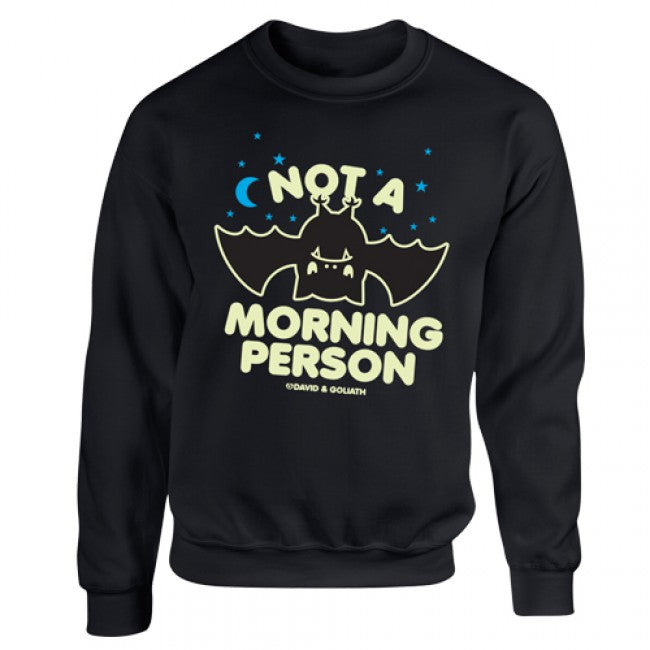 David and Goliath Unisex Sweatshirt - Morning Person - Black