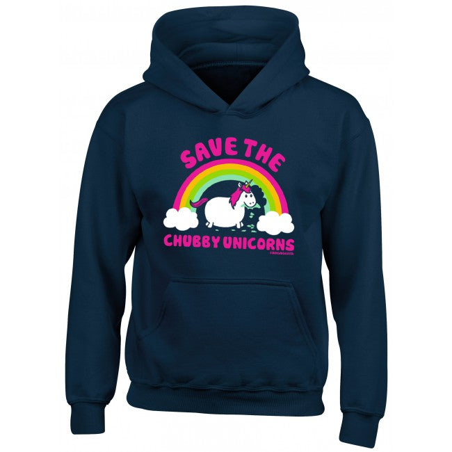 David and Goliath Kids Hoody - Chubby Unicorns - Navy