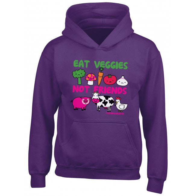 David and goliath kids hoody - eat veggies - Purple