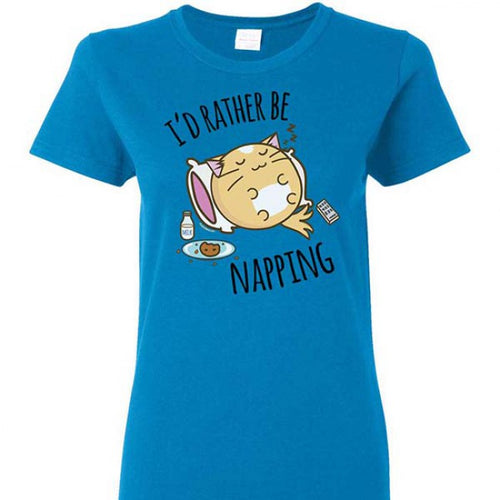 Fuzzballs Womens T-Shirt - I'd Rather be Napping
