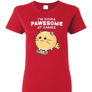 Fuzzballs Womens T-shirt - I'm Kinda Pawesome