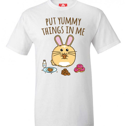 Fuzzballs Mens T-shirt - Yummy Things - White